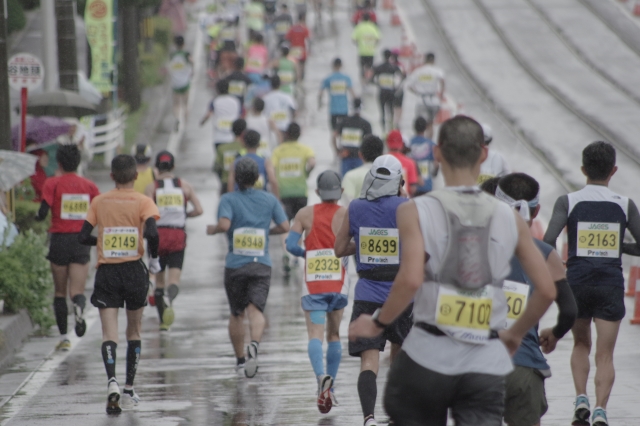 雨の日のマラソン大会